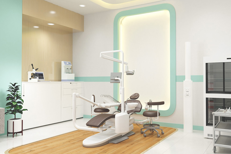 明るく清潔感のある、木のぬくもりを感じる診療室の風景